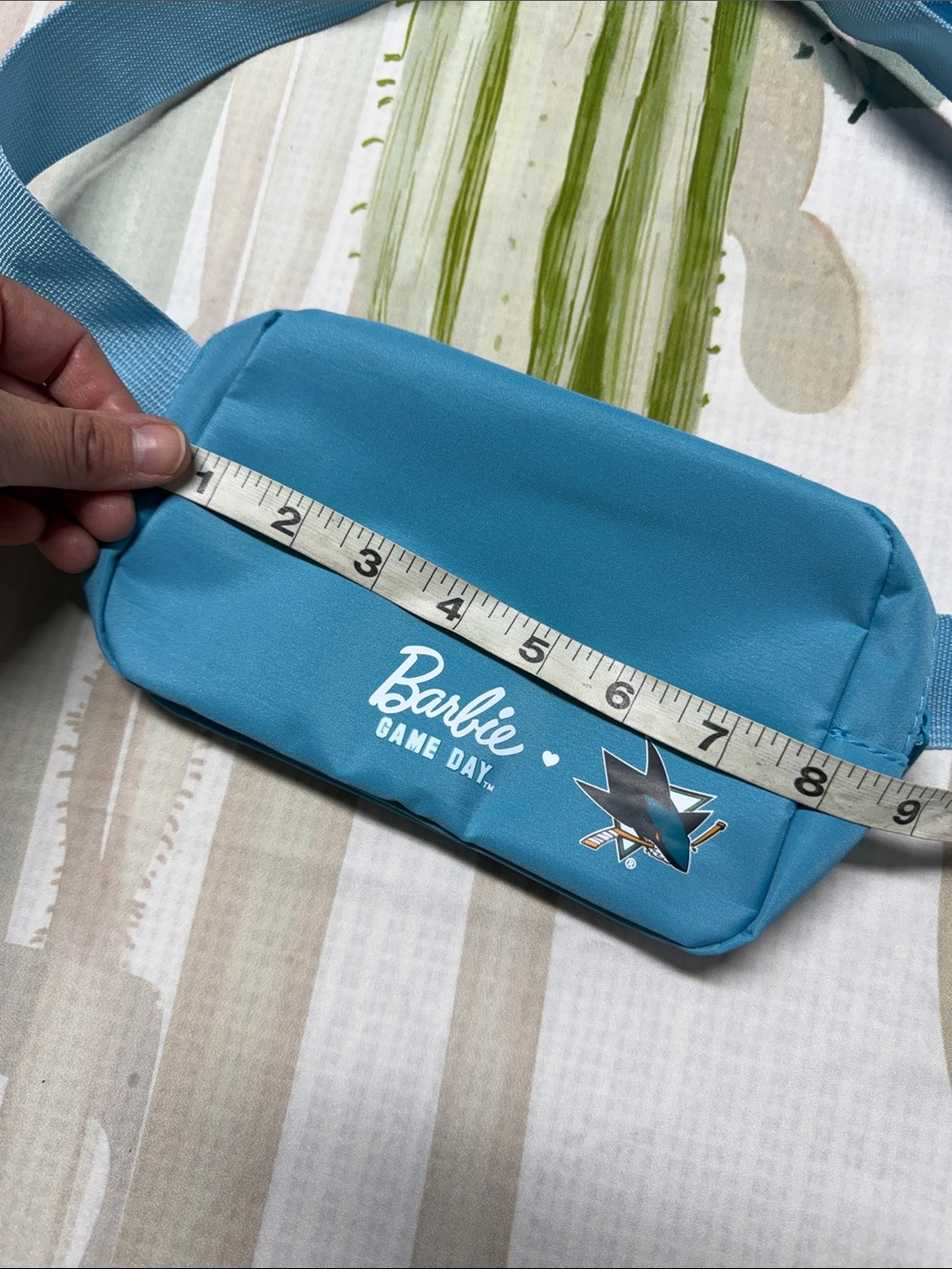 Barbie game day Sam Jose sharks logo Teal Sport Waist Bag - Picture 5 of 7